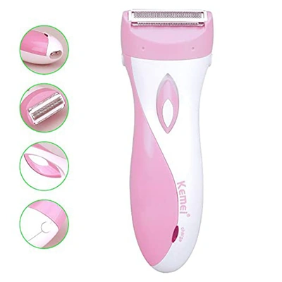 ماكينة إزالة الشعر كيمي - أبيض/بينك - km-3018
