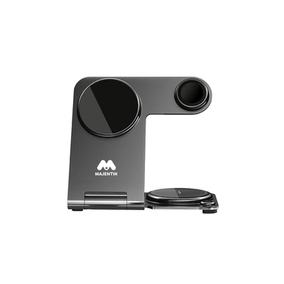 شاحن لاسلكي 5 في 1 مع ساعة منبه - شحن سريع 25 وات -MW-16