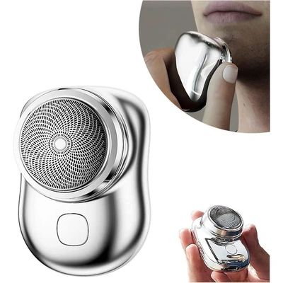 ماكينة حلاقة كهربائية صغيرة محمولة - فضي