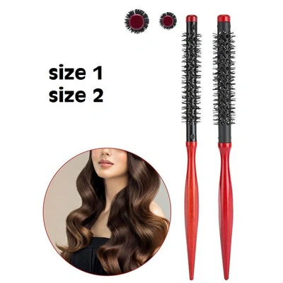 فرشة استشوار خشب - مقاس 1/2 - 2 قطعة - أحمر