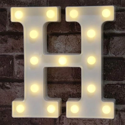 أباجورة بأضواء LED - حرف H