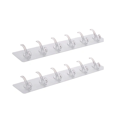 شماعات سيليكون لاصقة - 2 قطعة