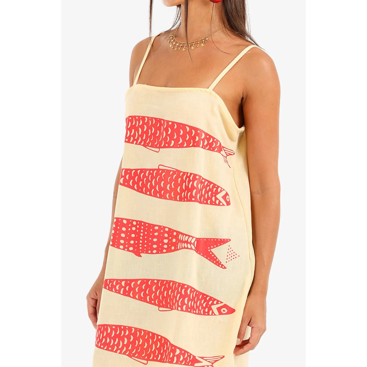 فستان شاطئ بطبعة أسماك من كارينا 57217