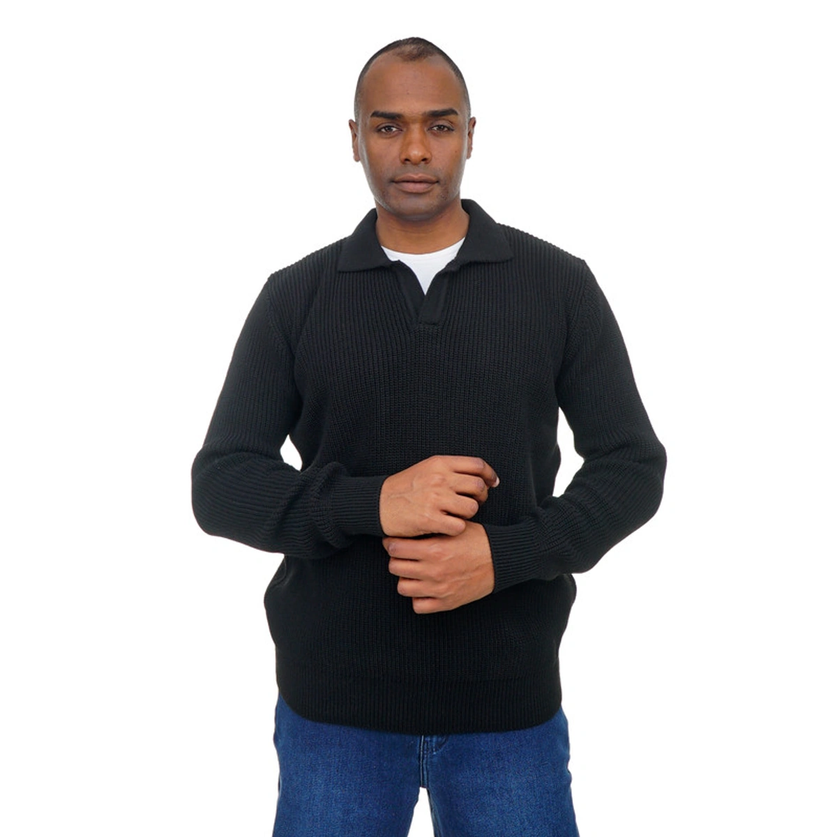 بلوفر صوف ياقة بولو رجالي - 108080001