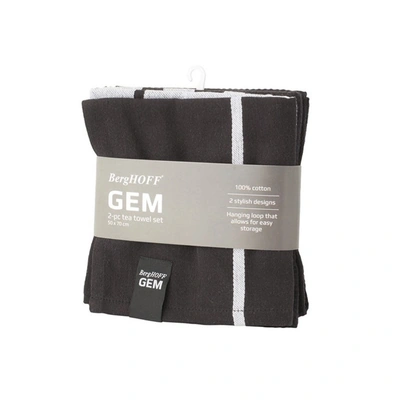 طقم فوط مطبخ من بيرغوف  - 2 قطعة - رمادي غامق
