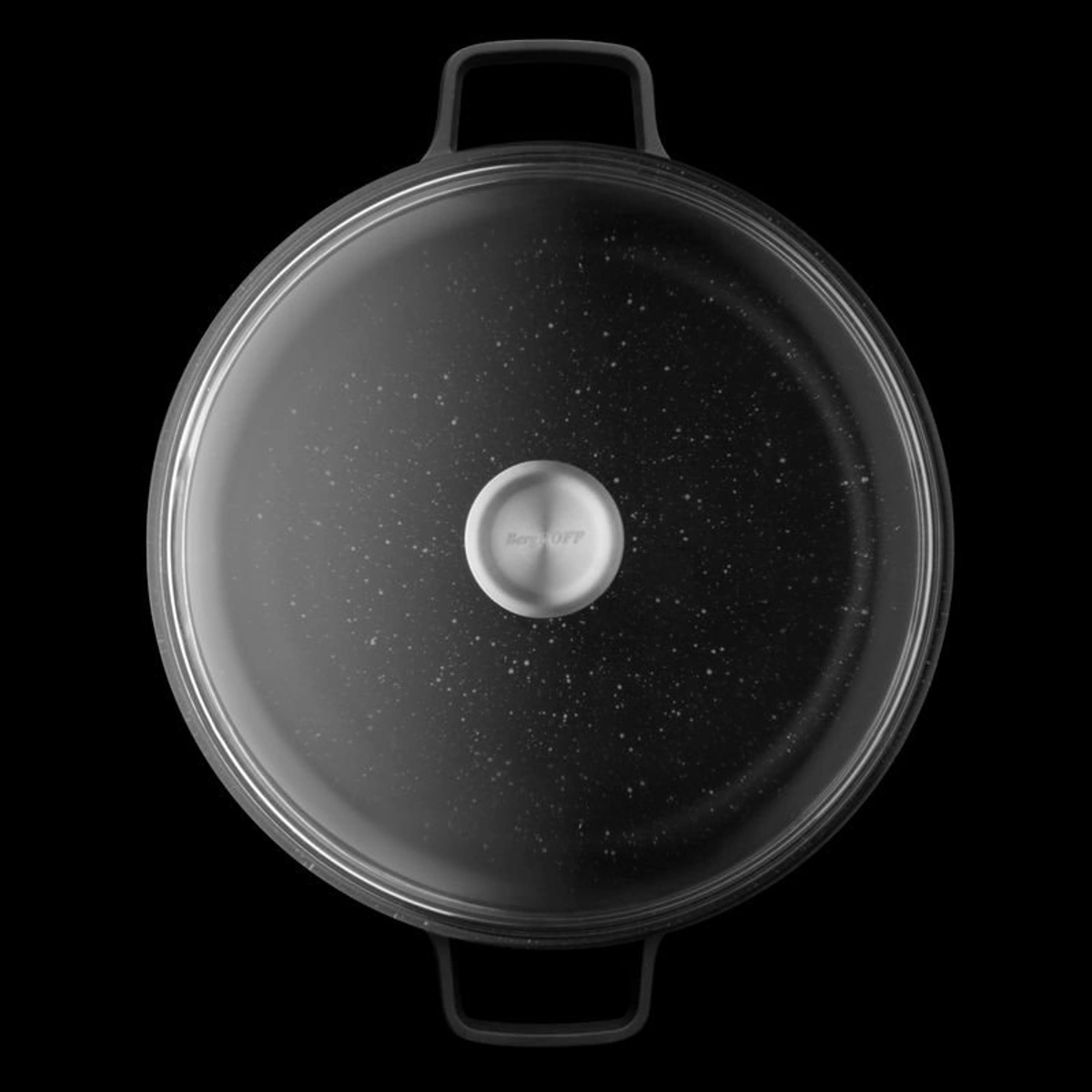 حلة بغطاء بمقبضين من بيرغوف  - 28 سم - رمادي غامق