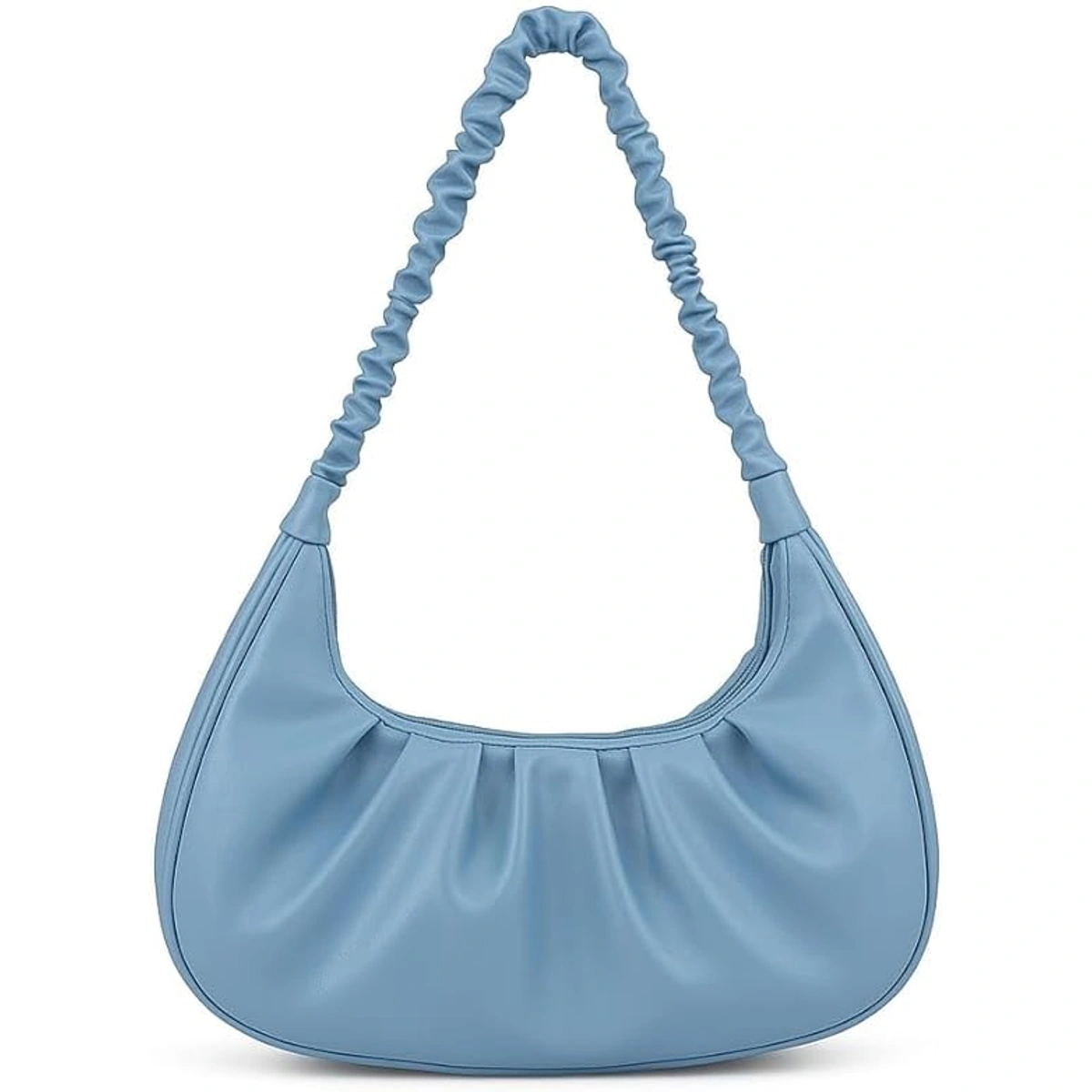 شنطة كتف حريمي بتصميم سكرانشي من جلد صناعي