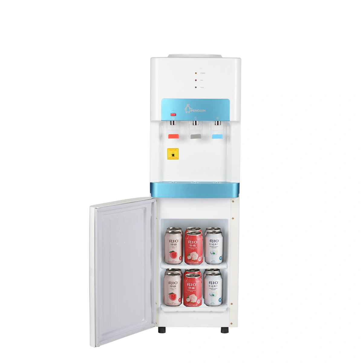 بنجوين مبرد مياه 3 حنفية بالحافظة - ابيض - HR002