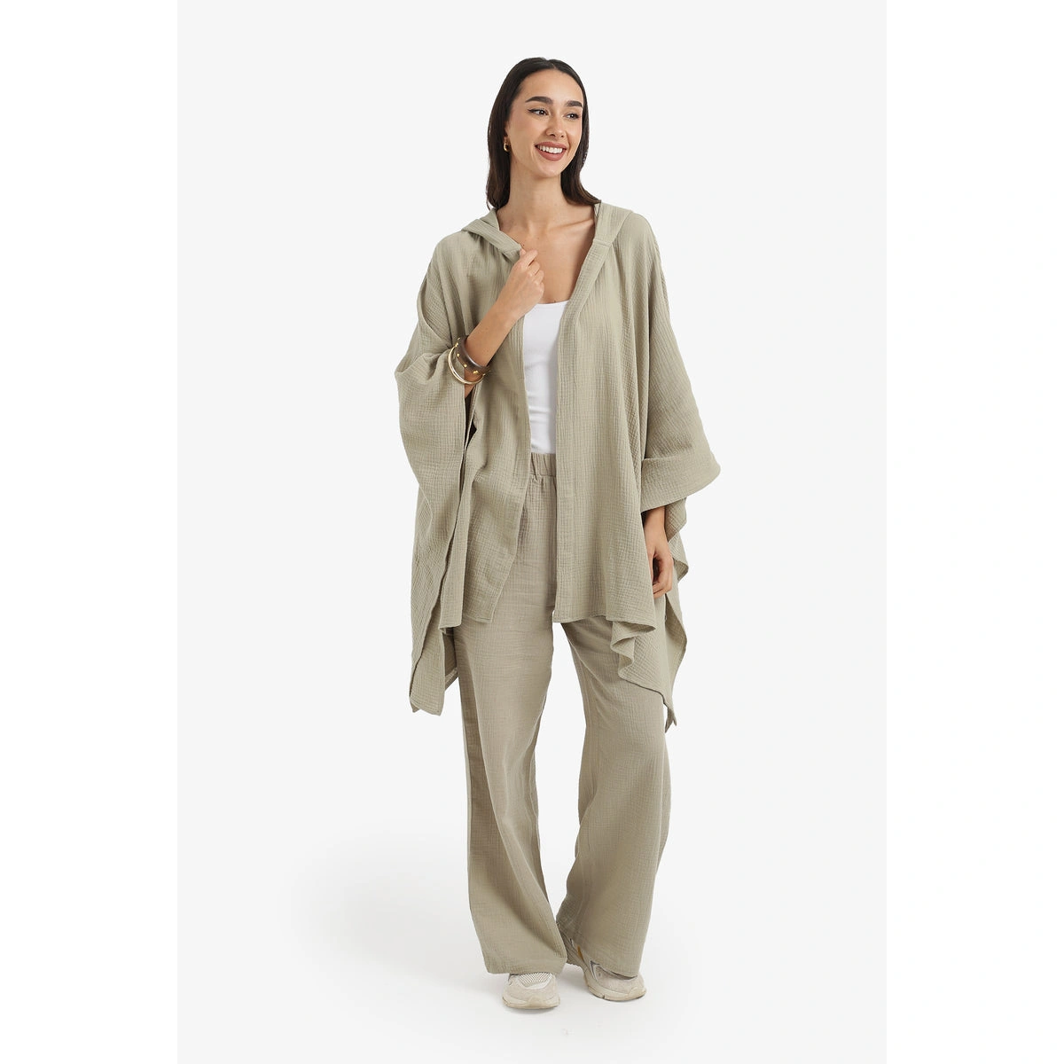 كارديجان لاونج حريمي قطن بغطاء رأس من كارينا 58702