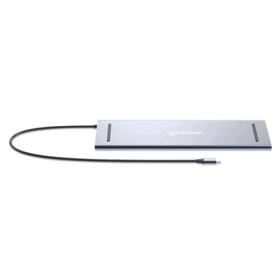 مانهاتن محطة إرساء وموزع USB-C 12 في 1 ثلاثي الشاشات 4K - ضمان سنة