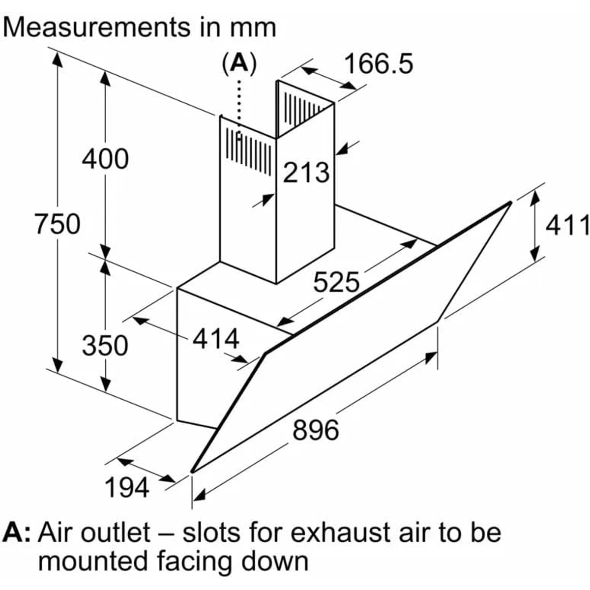 شفاط زجاجي بلت ان بوش سيريز 4 تحكم باللمس - 90 سم - 700 م3/ساعة - أسود - DWK96PJ60T