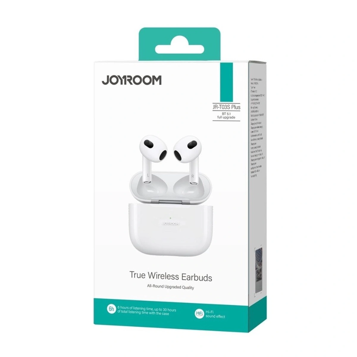 JR-T03S Plus سماعات أذن بلوتوث - أبيض