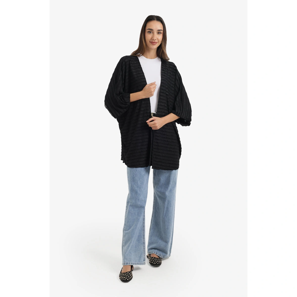 كيمونو شاطئ مكشكش حريمي بوليستر من كارينا 58776