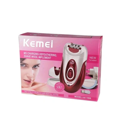 KM-1888 ماكينة ازالة الشعر للنساء - أحمر