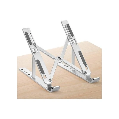 حامل لابتوب ألومنيوم - قابل للطي - ثابت ومضاد للانزلاق - قطعتين