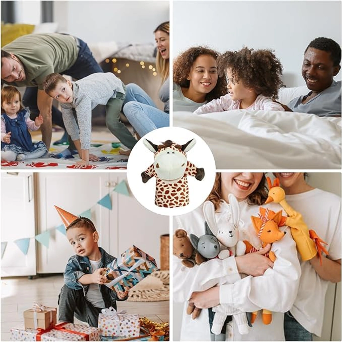 دمية يد من القطيفة الناعمة مع أذرع فم متحركة - فهد