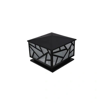 فانوس سور صاج محمل مودرن معدن - اسود - RL-PB-A-018