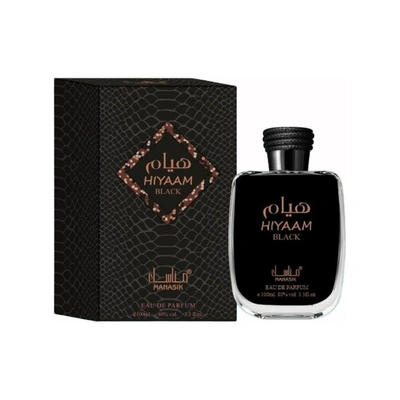 عطر مناسك هيام بلاك او دو بارفان شرقي خشبي عنبري - 100 مل