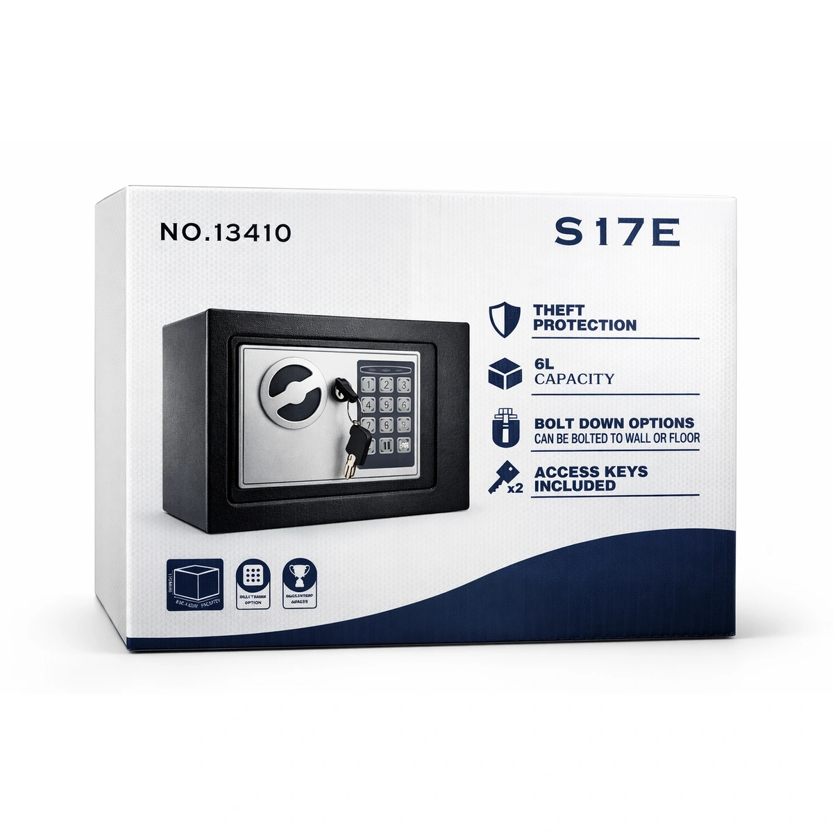 خزنة رقمية تربو آمنة - 17×23×17 سم