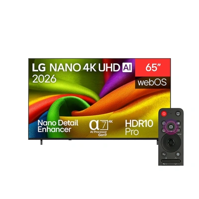 ال جي شاشة تلفزيون سمارت NanoCell - 65 بوصة - 4K UHD - LED - ريسيفر داخلي - 65NU850B6LA - ضمان سنتين