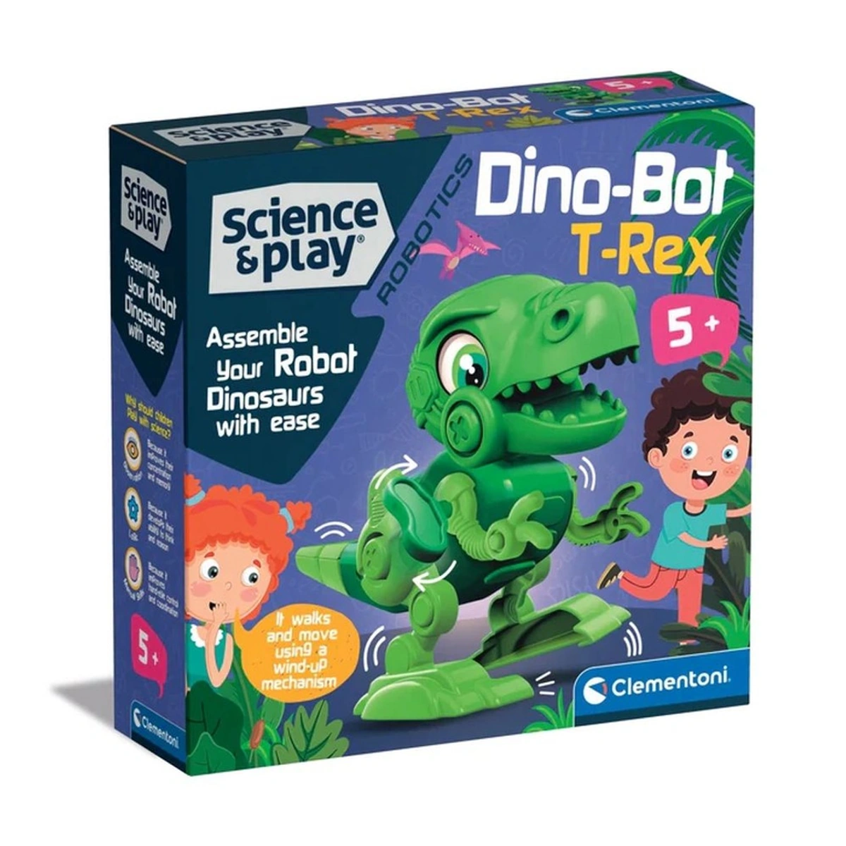 T-Rex Dinosaur Building Set Green - Clementoni Ages 7+