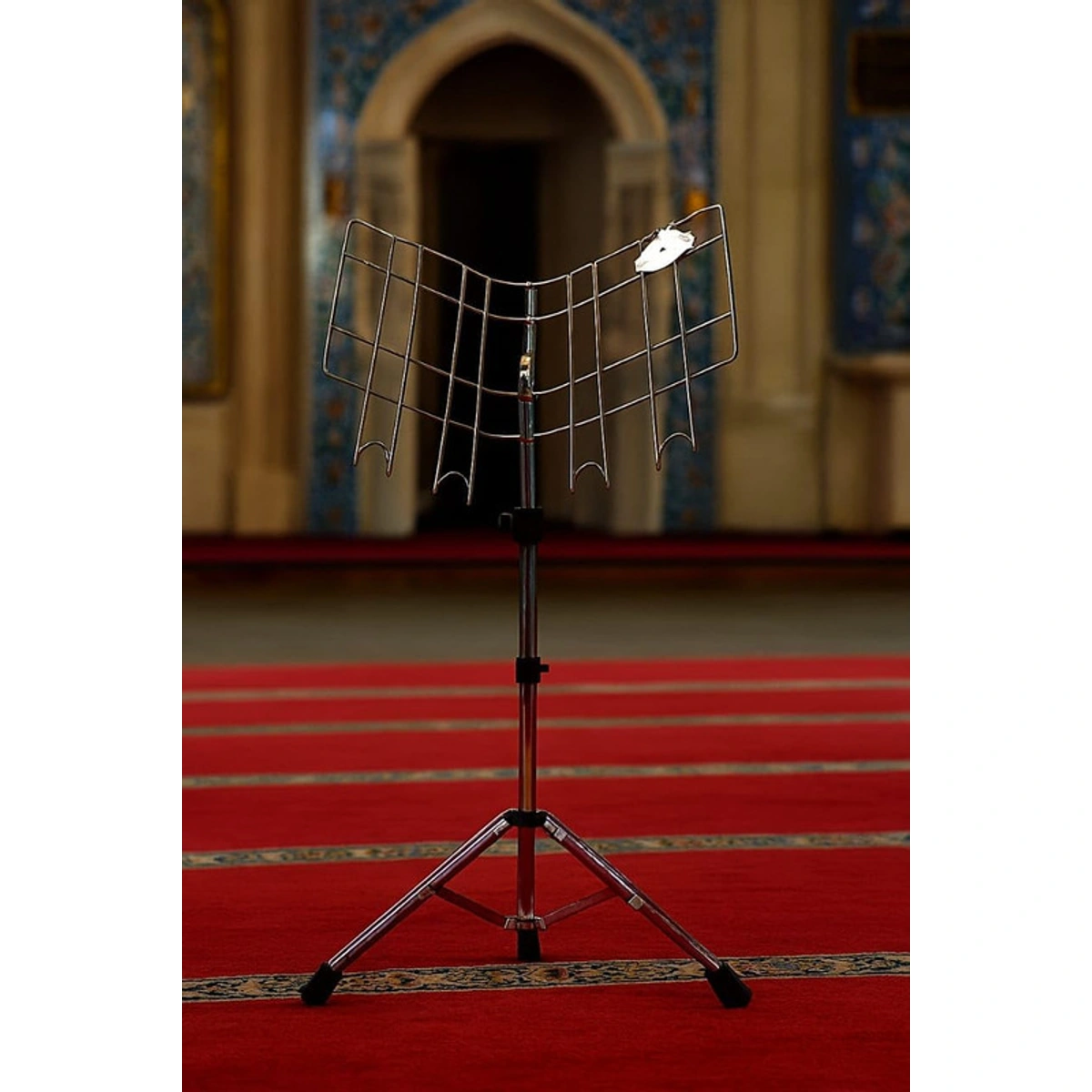 حامل معدني للقرآن الكريم متعدد المستويات - فضي