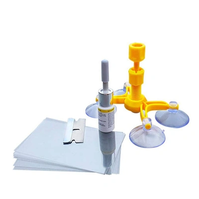 مجموعة أدوات إصلاح الزجاج المكسور