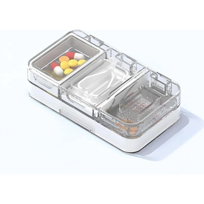 قطاعة ومطحنة حبوب دواء 3 في 1 - 7 حجرات تخزين