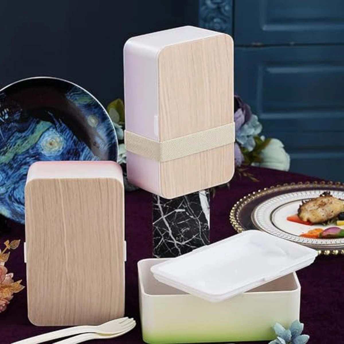 لانش بوكس طراز ياباني مانعة للتسرب - 1000 مل