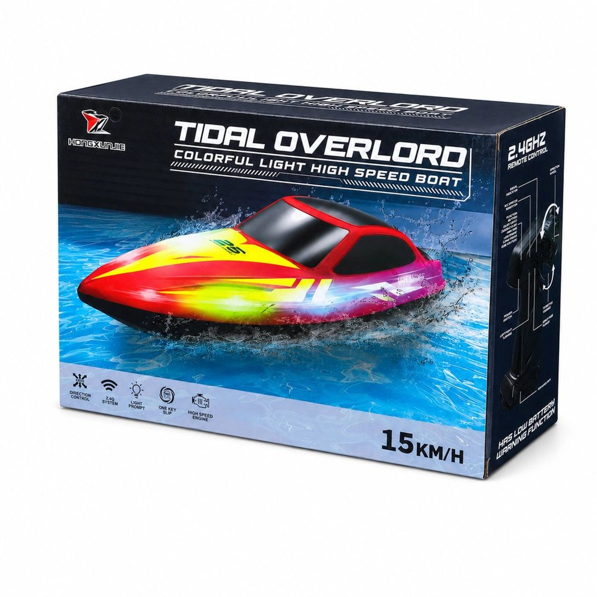 HJ825A High-Speed Remote Control Boat with Colorful Lights