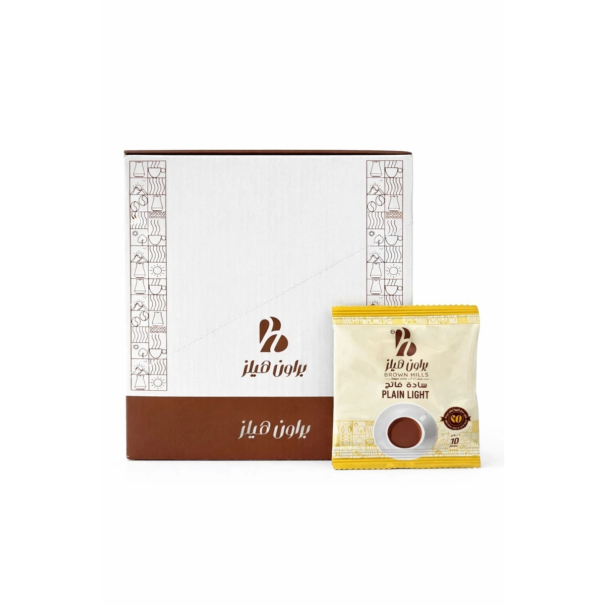 براون هيلز علبه بن ساده فاتح - 50 كيس - 10جم