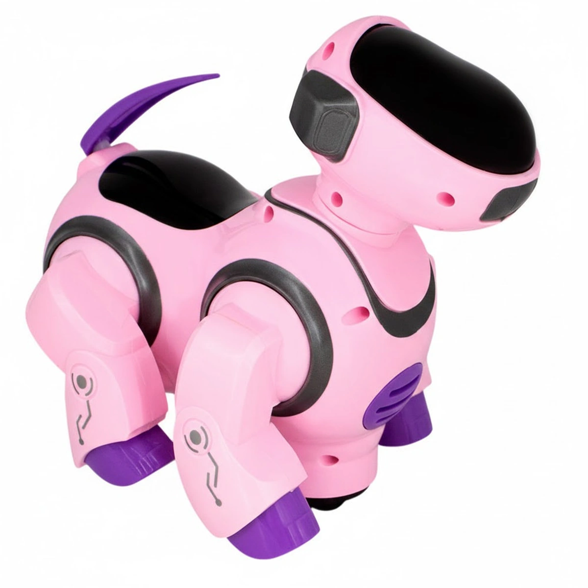 Pink Mechanical Dancing Dog Robot with Music and Movement