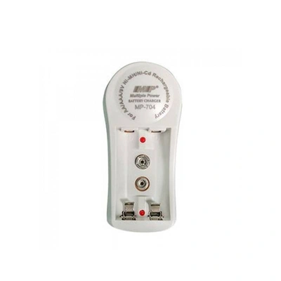 MP  شاحن البطاريات MP-704 للبطاريات القابلة لإعادة الشحن AA وAAA و9V