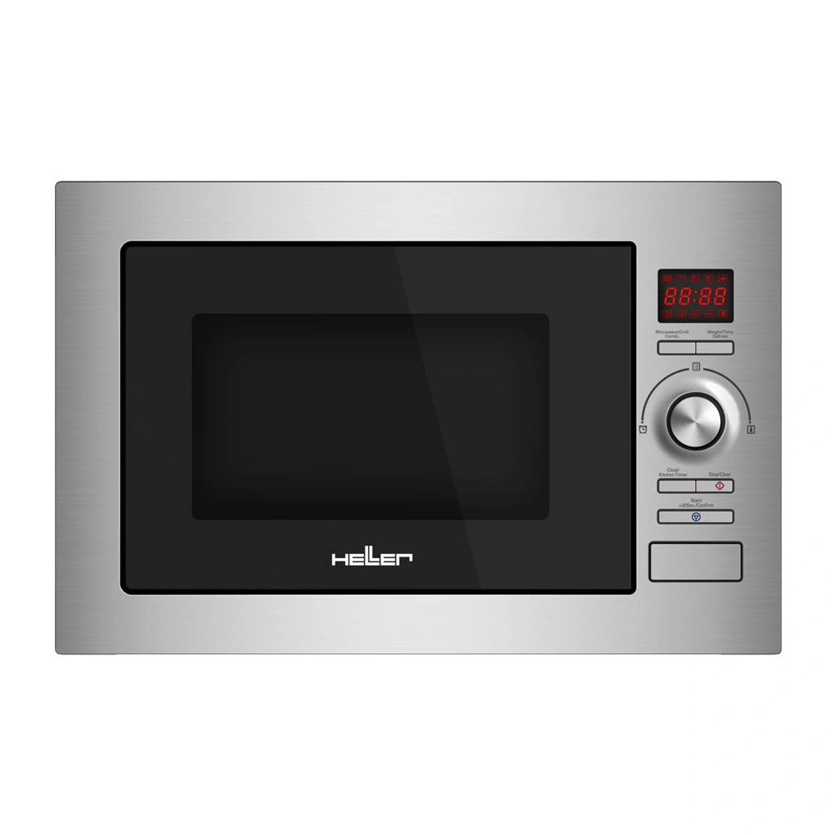 ميكروويف هيلر بلت إن ديجيتال 25 لتر 900 وات 8 قوائم - سيلفر - HMBN-25G-SL