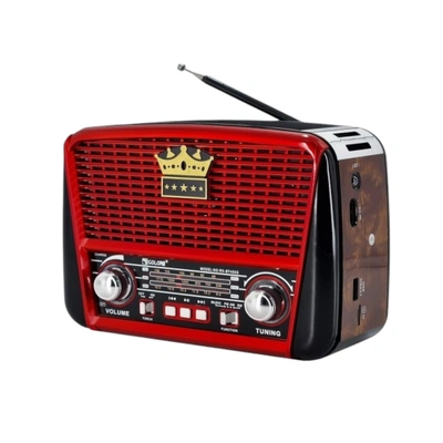 راديو ومكبر للصوت لاسلكي من جولون - أحمر - RX-BT455