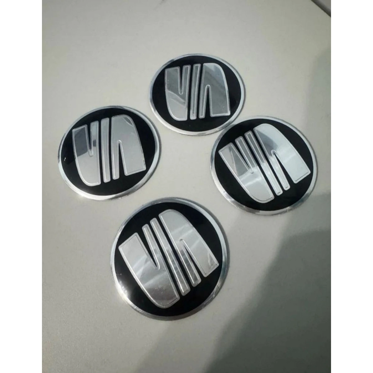 غطاء جنط سيات كبس - 4 قطع - اسود