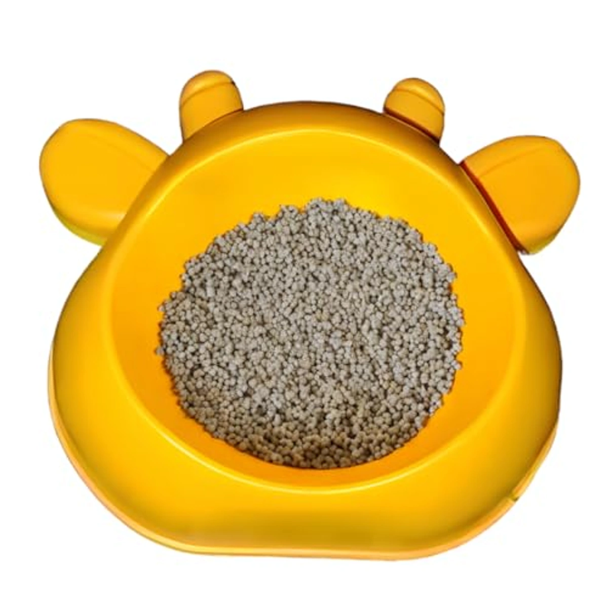 وعاء طعام وماء للحيوانات الأليفة - أصفر