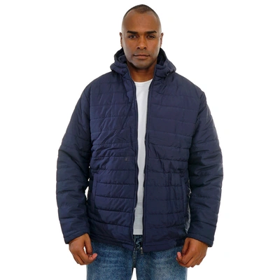 جاكيت منفوخ مبطن بغطاء رأس رجالي -كحلي - 109030115