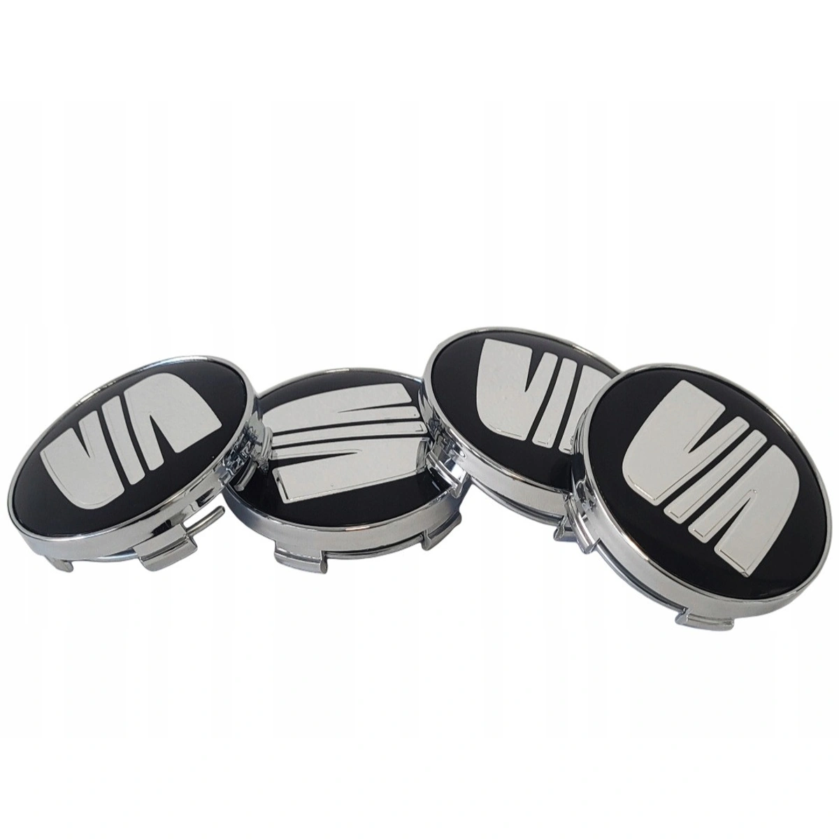 غطاء جنط سيات كبس - 4 قطع - اسود