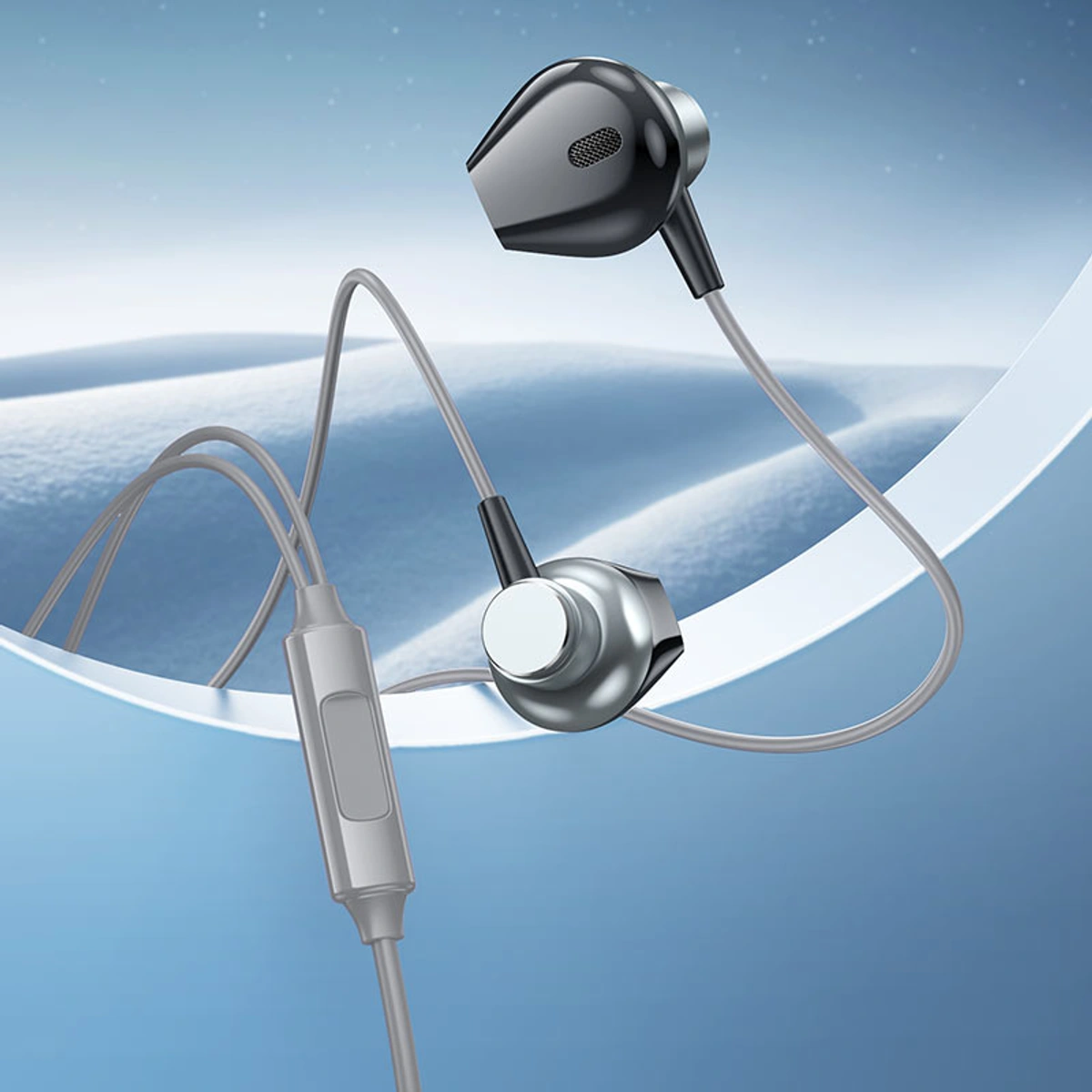 سماعة سلك هوكو M125 - رمادي معدني