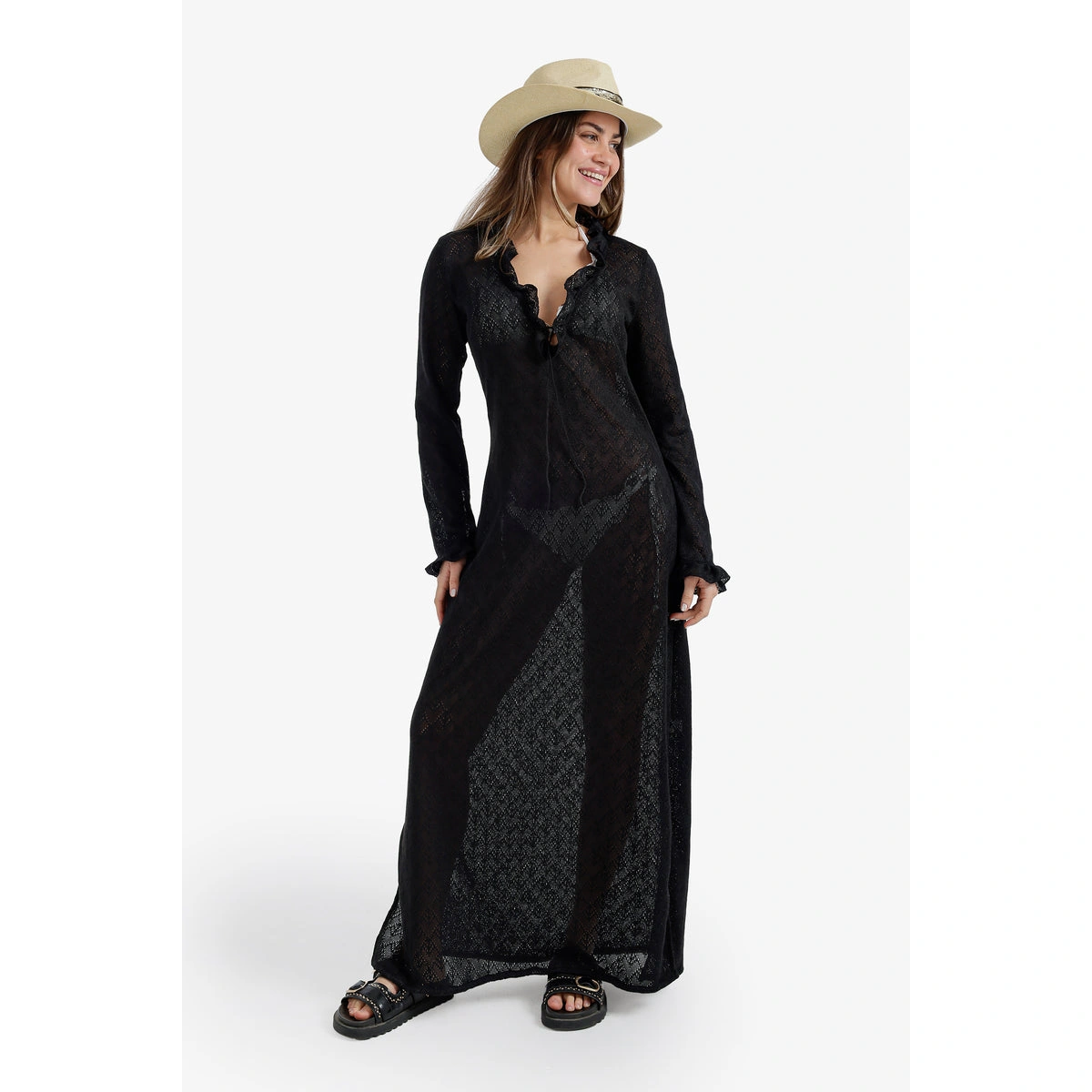 فستان شاطئ بكشكشة من الحافة من كارينا 58681