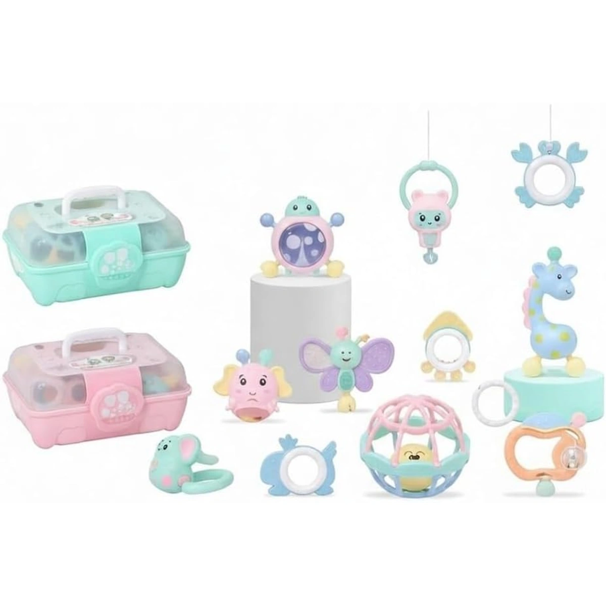 مجموعة ألعاب شخشيخة للرضع 10 قطع