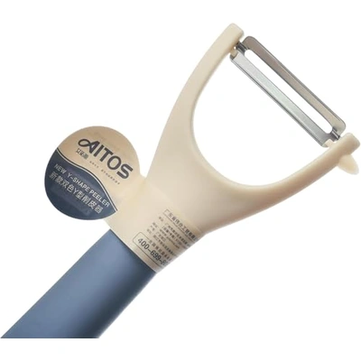 مقشرة خضروات بمقبض سيليكون - كحلي - 18 سم