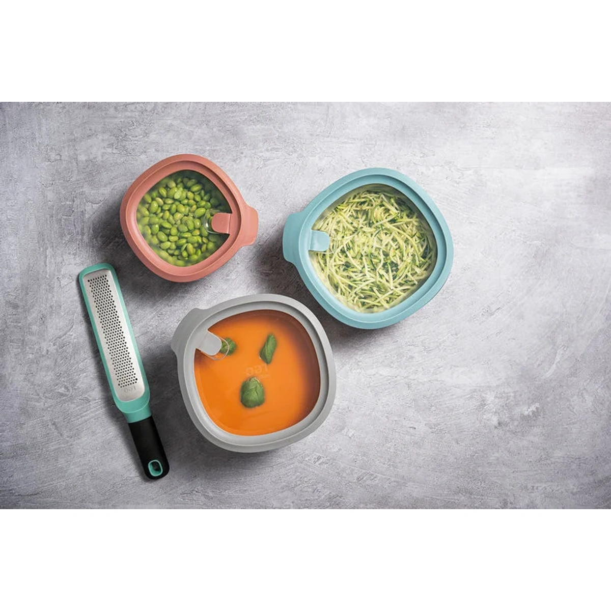 بيرغوف طقم أواني بغطاء - 3 قطع - أخضر / أبيض