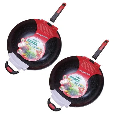 2 × مقلاة ووك جرانيت - مقاس 32