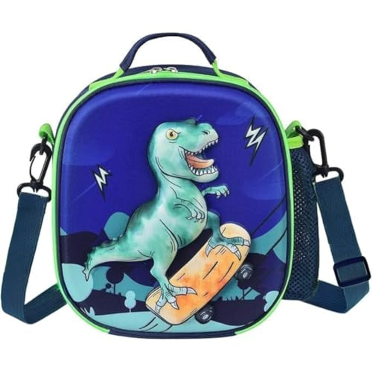 لانش بوكس معزول بتصميم ديناصور ثلاثي الأبعاد للأطفال