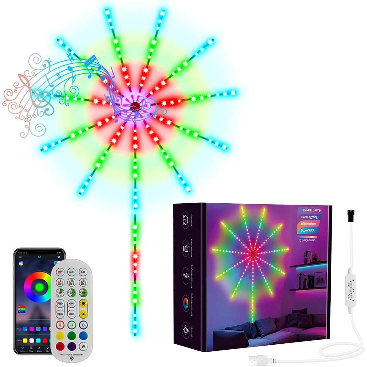 شريط اضاءة LED شكل نجمة - 3 أوضاع