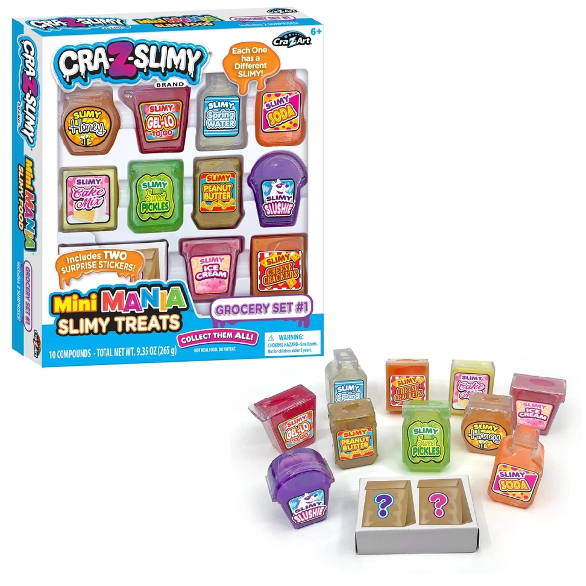 Cra-Z-Art Mini Food Slime Set - 10 Multi-Color Packs