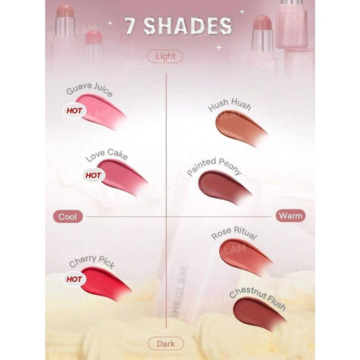 بلاشر ستيك باتري بليس شيري بيك - 6 جم