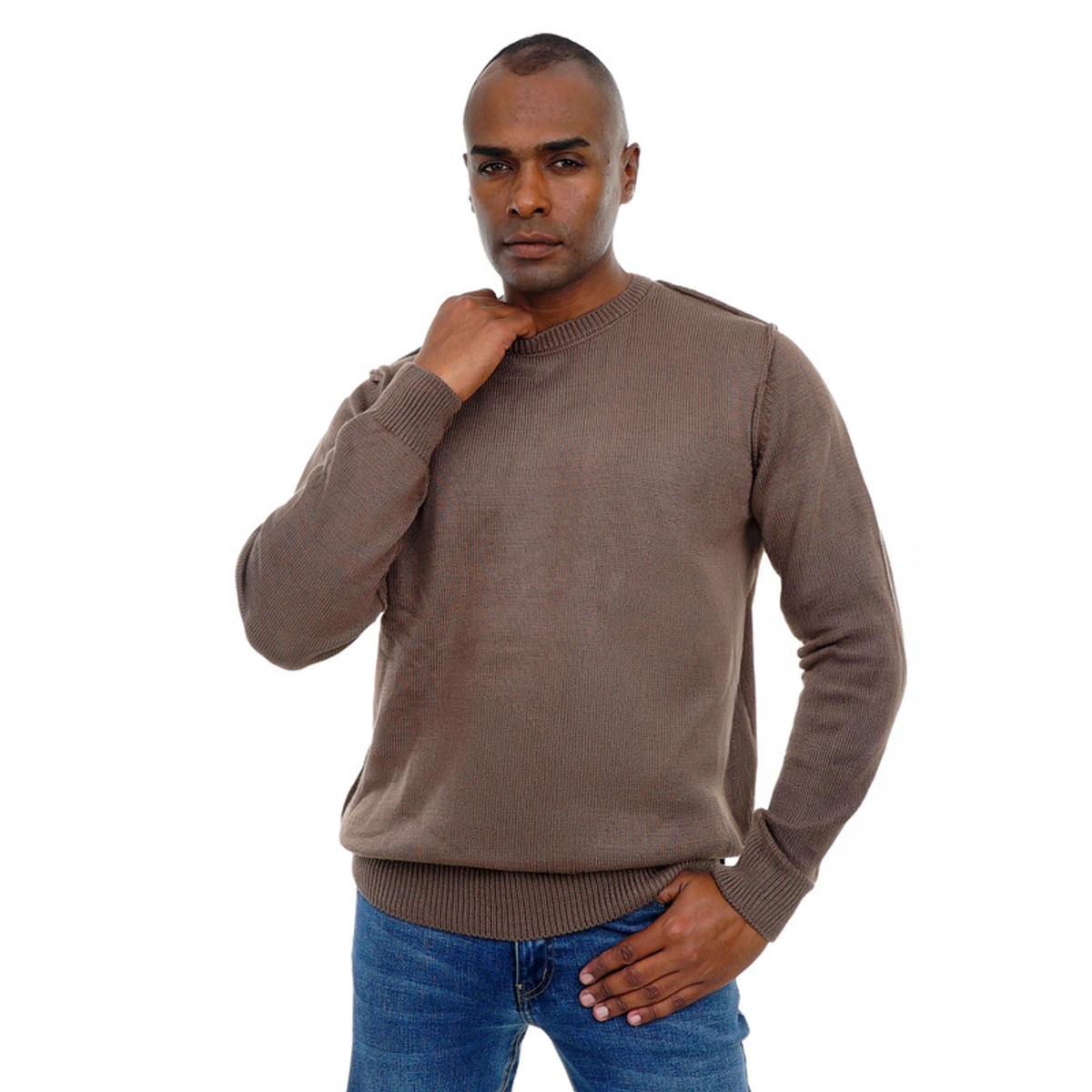 بلوفر صوف رقبة دائرية رجالي - 108010025